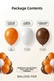 Orange White Chocolate Balloon Set 20 Pieces Party Decoration Stylish - 4