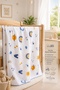 Baby Boy Single Layer Muslin Swaddle Blanket with Pompom Summer Stroller Cover Baby Gift Stl7195