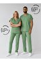 Pistachio Green Stretch Fabric Nurse Doctor Uniform Unisex Surgical Set Scrubs Uniform - 2