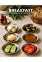 Set of 6 Embossed Stainless Steel Mini Presentation Plates - for Breakfast, Appetizers, Snacks, and Turkish Delights - 6