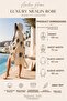 Hooded Muslin Kimono Bathrobe Luxury Oversize Evil Eye Pattern Beachrobe 100% Cotton Oeko-Tex Certified Resort Collection - 4