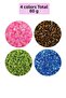 Cut glass beads 2mm - 4 colors - total 80 grams - bnc440