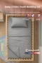 100% Cotton Poplin Children's Youth Duvet Cover Set 3 Pieces Duvet Cover Set with Elastic Sheet 80X180 Gray - 5