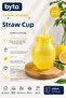 650 ml Lemon Shaped Glass Cup with Straw and Lid Cold Drink Cup Bpa Free Reusable