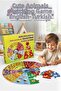 English Matching Game for Little Geniuses: 41 Pieces Educational Tutorial Cute Animals Puzzle