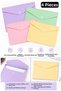 Snap File 4 Colors Pastel A4 1 Pack File Plastic Colorful Envelope File Snap File Homework Document Organizer