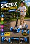 Blue Wheel Lighted Speedx Teen Scooter Wx-891 3-Wheel Kids Scooter with Adjustable Handlebars