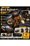 Transforming Bird Robot Car 2 in 1 Robot and Sports Car Toy Manual Transformation Black