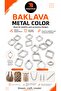 28 mm Baklava Metal Color Frame Beads 25 Pack – Macrame and Jewelry Making Tool