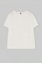 Lila-Sarı-Ekru 3'lü Paket Büyük Beden T-shirt TBBSS25BF00071 - 12