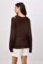 Wardrobe Essentials Ekru Kayık Yaka Oversize 2'li Atlet-Bluz Triko İnce Bluz TWOSS26BZ00283 - 5