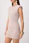 Taş Rengi Vatkalı Büzgülü Bodycone/Vücudu Saran Kısa / Mini Örme Party Elbise TPRSS26EL00280 - 3