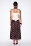 Brown Polka Dot Long Side Zipper Skirt Tdrss26Et00054 - 3