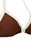 Brown Triangle Covered Color Block Ribbed High Leg Regular Waist Regular Bikini Set Tbess26Bt00123 - 6