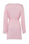 Pembe Kuşaklı Dantelli Viskon Örme Sabahlık THMSS22SB0006 - 7