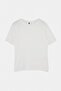Ekru Fitted/Vücuda Oturan Kısa Kollu Pamuk Ribana Örme Büyük Beden T-Shirt TBBSS26BF00079 - 5
