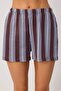 Brown 100% Cotton Striped Knitted Pajamas Set Thmss26Pt00167 - 3