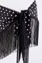 Black Polka Dot Tassel Detailed Women's Waist Accessory Takss26Da00020 - 3