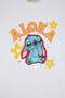 Beyaz Kız Çocuk Stitch Baskılı Örme T-Shirt TKDSS26TS00047 - 7