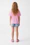 Pink Girls Printed Knitted T-Shirt Tkdss26Ts00095 - 4