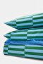 Double Size Blue-Green Geometric Patterned Elasticized Sheet Duvet Cover Set Tphaw27Ckn00002 - 3