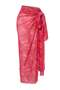 Pink Geometric Patterned Maxi Knitted Pareo Tbess26Pr00005 - 5