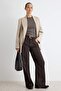 Kahverengi %100 Pamuk Normal Bel Wide Leg Jeans TWOAW27JE00121