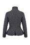 Wardrobe Essentials Antrasit Yumuşak Dokulu Peplum Detaylı Devrik Yaka Triko Hırka TWOAW27HI00063 - 6