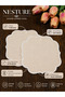White Embroidered Linen Etamine Fabric Suitable for Embroidery, Coffee Color Cocktail Presentation Napkin, Pack of 6 - 8