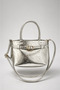 Silver Women's Hand & Shoulder Bag with Belt Detail – Stylish Casual and Classic Design