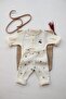 Cherry Embroidered Mona Series Long Sleeve Bodysuit Leggings Set - 2