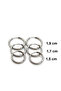 Tarnish Resistant Stainless Steel Silver Color 3 Pairs Hoop Earrings - 3