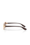 Uv400 Protection Metal Frame Plastic Handle Unisex Sunglasses Gold Brown Color Plg-2102C5 - 5