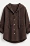 Women's Muslin Shirt Jacket - Brown Tr3435 - 2