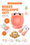 Pink Premium Children's Vacuum Silicone Feeding Bowl, Stainless Steel Fork-Spoon /9+ Months - 6