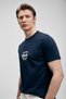 111020310 Thınk Modern Graphic T-Shirt T-Shirt Men's T-Shirt Dark Blue - 3
