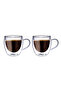 Double Wall Demitasse Glass Cups Set of 2, 100 ML Clear Espresso Coffee Cups with Handle for Hot and Cold Drinks, DH902 - 9