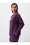 Purple Crew Neck Long Sleeve Oversize Sweatshirt - 3
