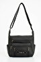 104 Locally Washed Leather Women's Crossbody Bag Black - 2