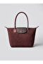 Women's Burgundy Portfolio Shoulder Bag Genuine Leather Handbag