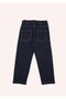 Baby Girl Knee Stitching Detailed Jeans 0-3 Years Dark Blue - 2
