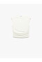 Draped Stand Collar Sleeveless Crop Slim Fit Top - 3