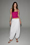 Lumirel women's soft and flexible fabric fuchsia blouse with straps - 4