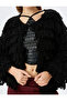 Crop Tassel Textured Button Detailed Cardigan - 5