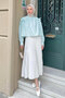 5005 Pleated Skirt - White - 2