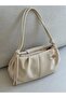 Medium Size Women's Faux Leather Zippered Shoulder Bag with Strap Knot Detail En35 Boy20 - 4