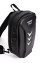 Men's Combination Lockable Cross Shoulder and Backpack Bag Waterproof Black with USB Port - 2