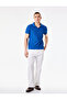 Short Sleeve Cotton Ribbed Polo Collar T-Shirt