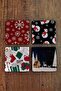 New Year - New Year Natural Stone Coasters UV Printed Set of 4 - Stone Coasters - New Year