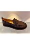 Genuine Leather Crocodile Pattern Suede Women's Shoes - 2